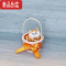 真智力仿真会叫猫咪会叫的猫提篮花篮工艺品景区礼品儿童玩具 会叫红色提篮黄花猫 默认仿真食物
