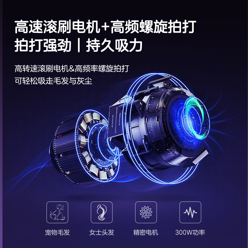 荣事达除螨仪双尘杯家用床上吸尘器紫外线杀菌小型吸尘器大吸力双杯除螨仪高清大图