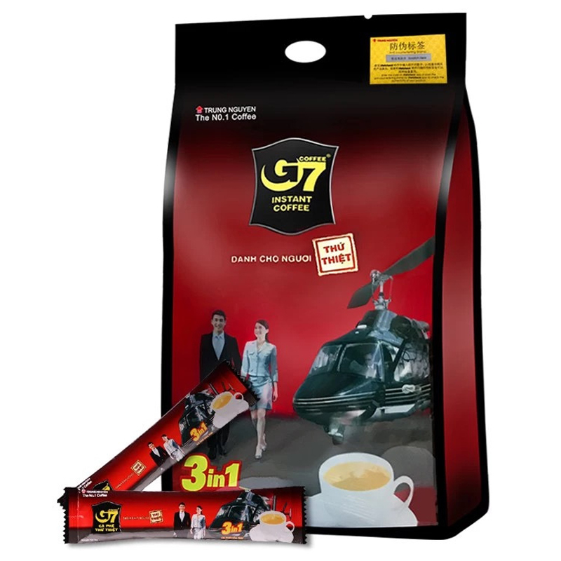 越南进口中原G7 三合一速溶咖啡粉 16g*100包1600克越南本土包装版进口冲饮