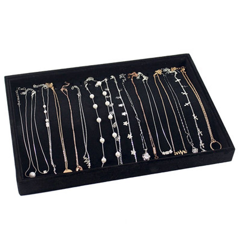 家用简约戒指项链耳环收纳盒子珠宝展示道具饰品架佛珠手串盒子首饰收纳盒简约纳用品