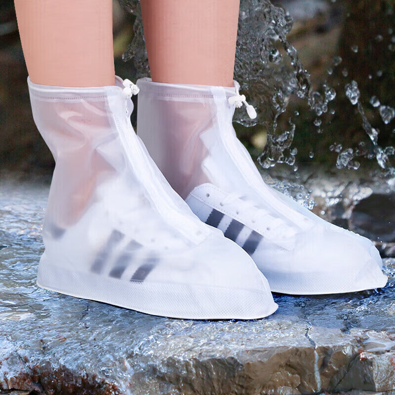 尚烤佳防雨鞋套2XL码2双装折叠便携耐磨防刮防滑SKJ-315高清大图