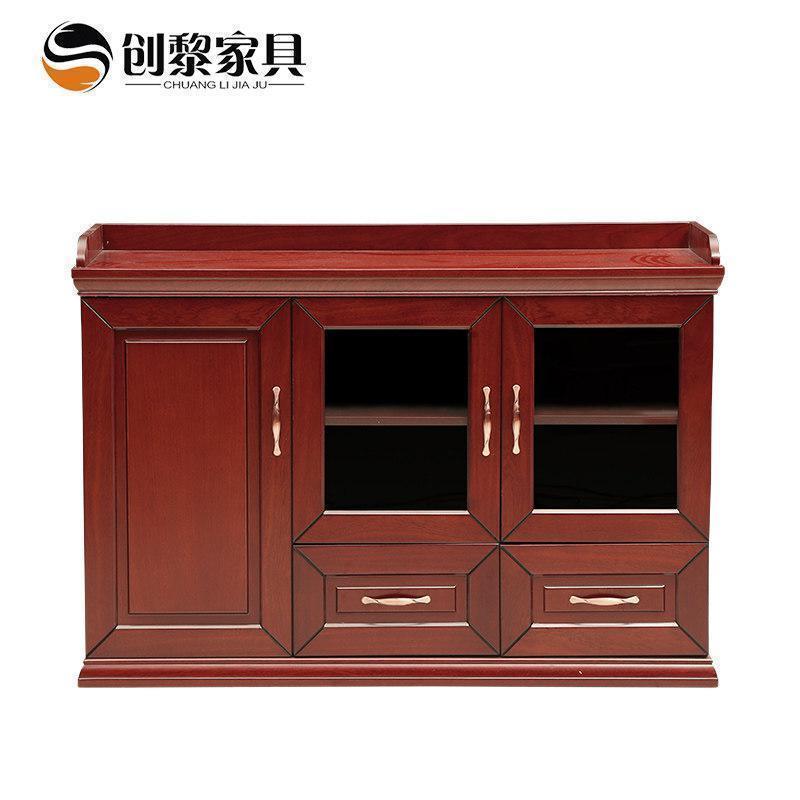 办公家具玻璃茶水柜子低柜矮柜文件储物柜126_549 三门茶水柜
