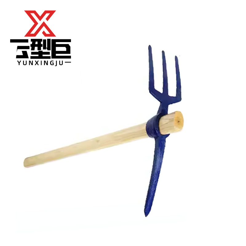 云型巨 农用耙牛耳耙 三齿一尖带柄 把高清大图