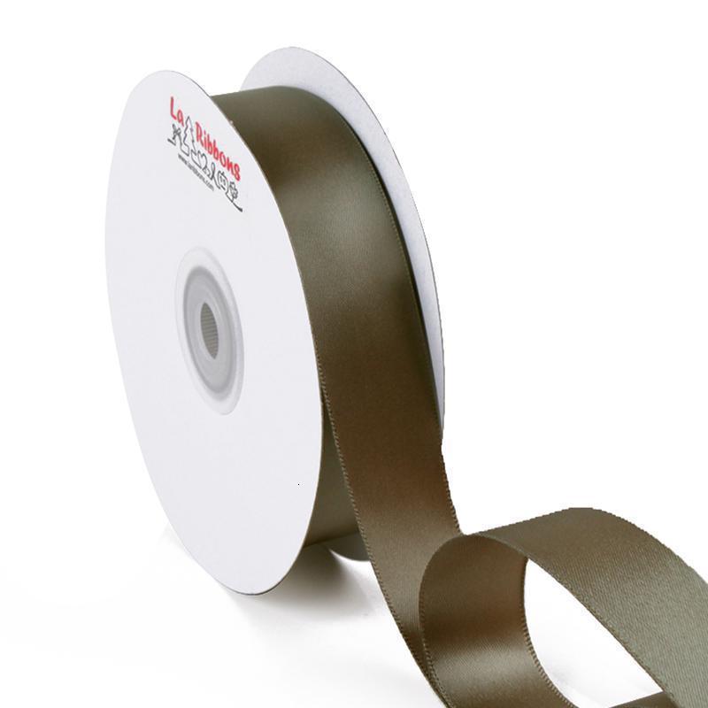 家柏饰(CORATED)绸带2.5cm宽七夕情人节婚庆礼品盒包装织带红色缎带装饰彩带丝带 苔藓绿DeepSage