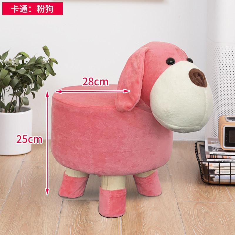 苏宁严选oloey实木小凳子儿童卡通换鞋凳创意小鹿板凳可爱ins网红公仔