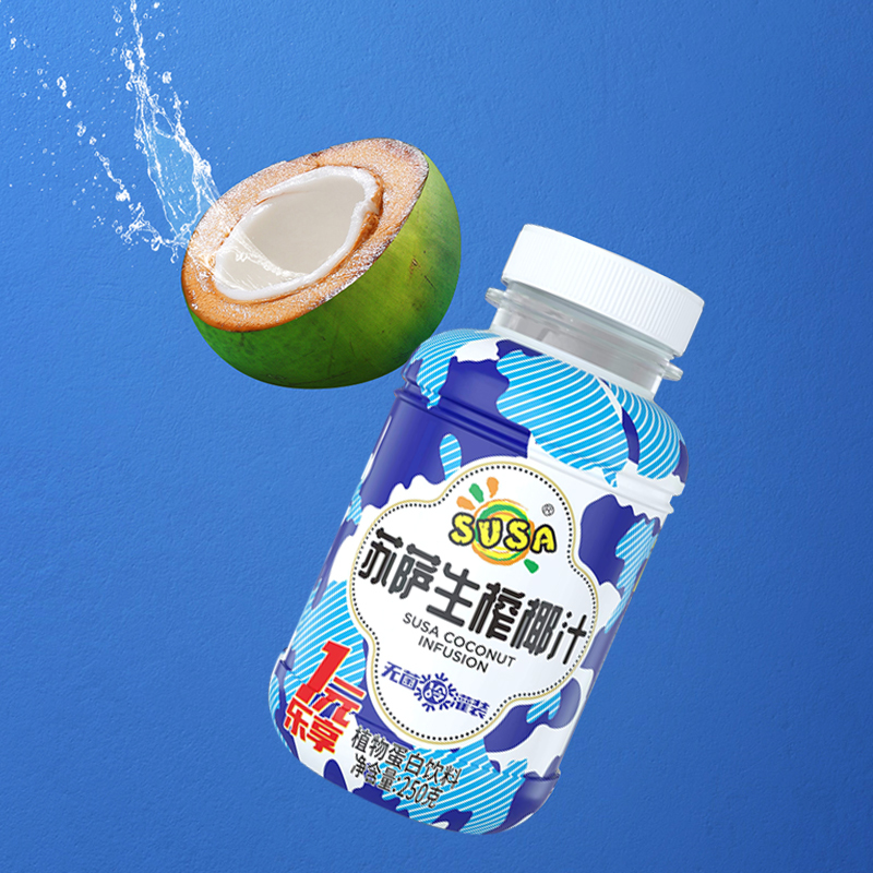 苏萨SUSA 生榨椰子汁 椰奶 250ml*15瓶整箱装
