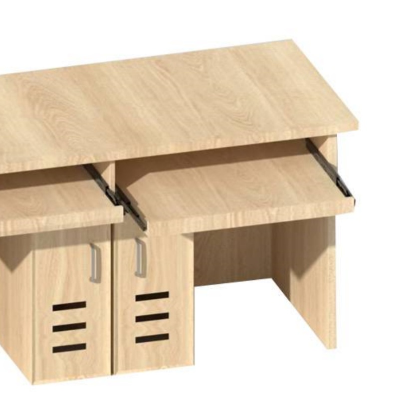 宗泊檬办公桌双人位1300*550*760mm张高清大图