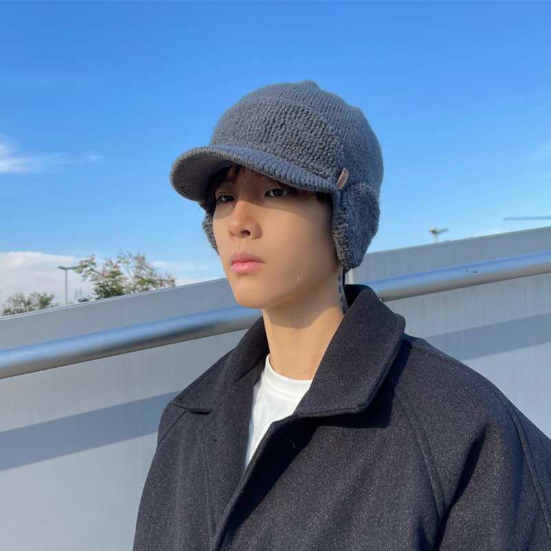 闪电客秋冬季男士毛线帽冬天寒保暖针织帽子男鸭舌帽包头帽护耳帽冷帽