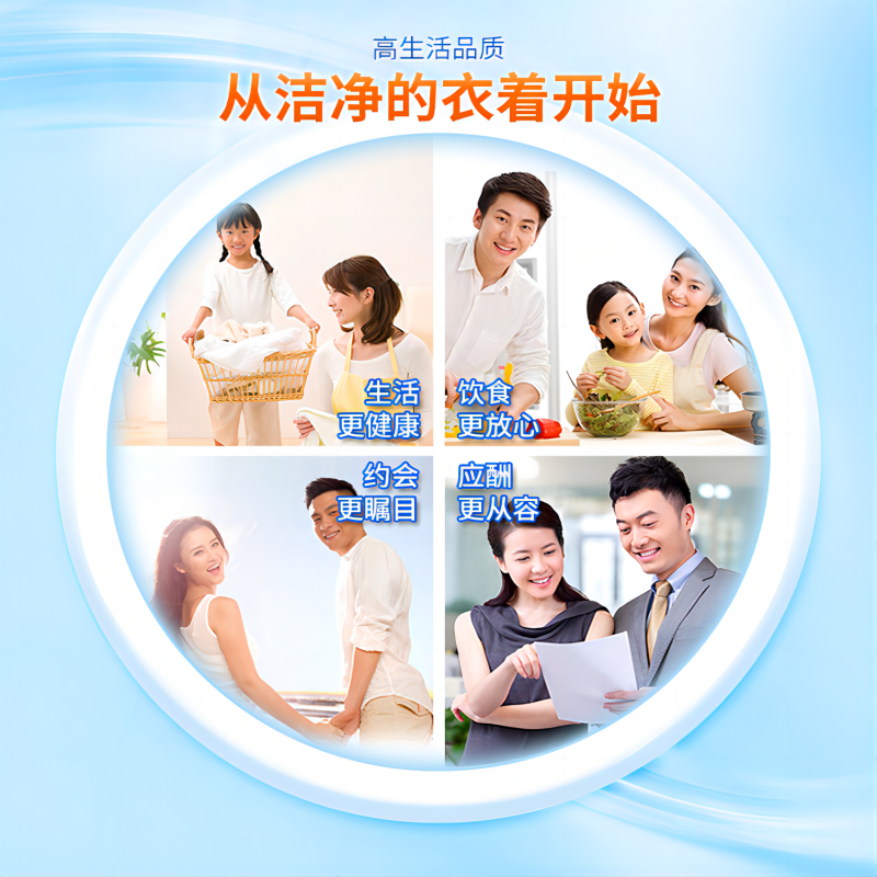 蓝月亮 洗衣精选 套装P 亮白薰3kg*1瓶+亮白薰1kg*4袋高清大图