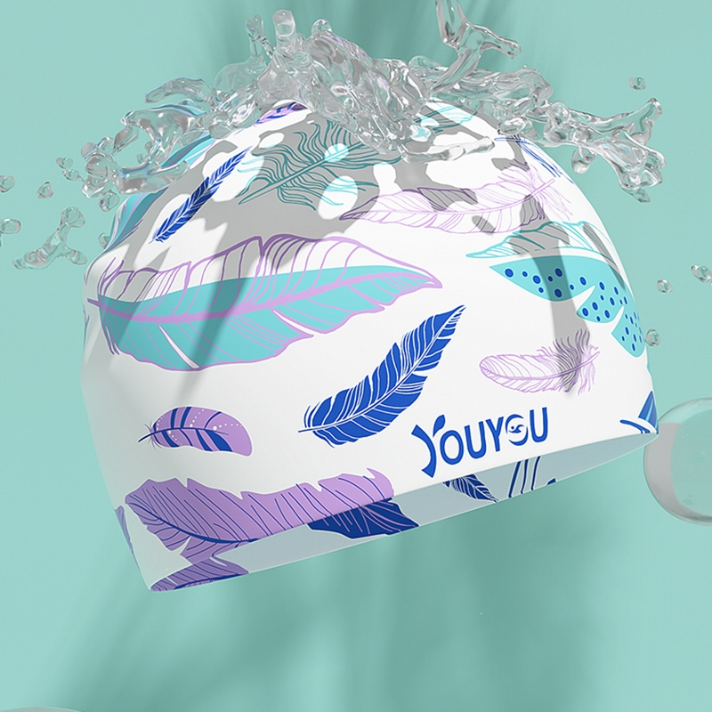 佑游泳帽女士硅胶防水游泳帽大号舒适不勒头泳镜套装专用长发游泳帽男