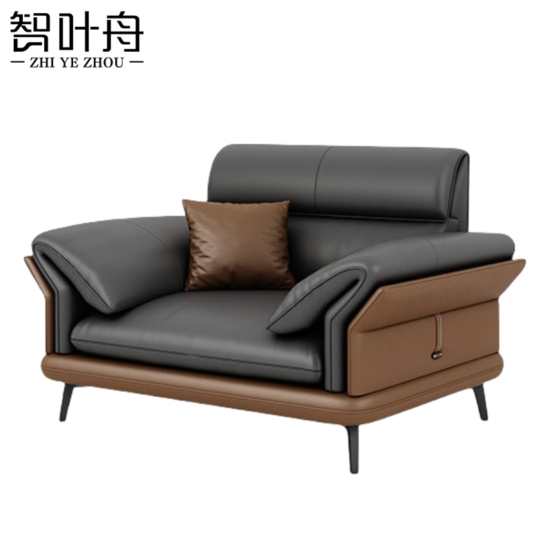 智叶舟沙发单人位1100*900*840mm张高清大图