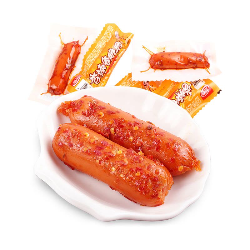 鲜在香辣肠28g X10 开袋即食 香辣好吃图片