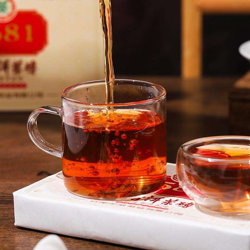 中茶普洱茶经典唛号熟普250g砖茶 7581云南普洱茶叶中华老字号高清大图