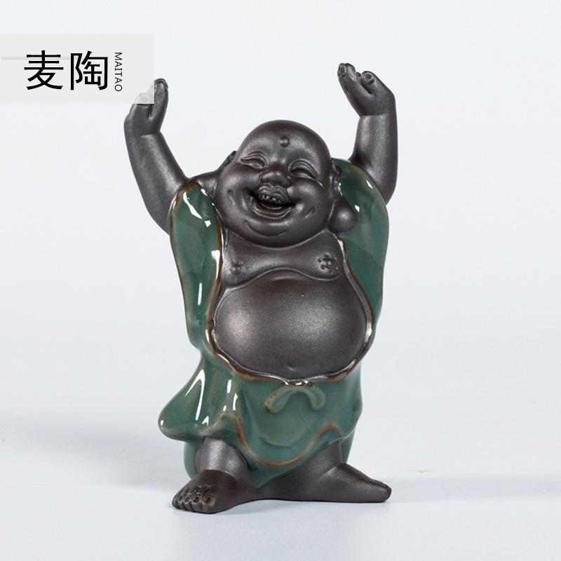 美帮汇禅风茶宠摆件 开片哥窑 功夫茶具茶玩茶宠 家居小摆件高清大图