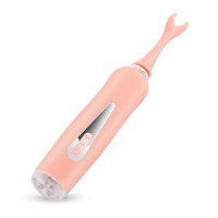 全自动转珠伸缩震动棒加温女性用自慰器具吸允舌头舔吸器旋转摇摆AV振动棒成人情趣性用品电动按摩棒[诱魅女王棒米色一代]
