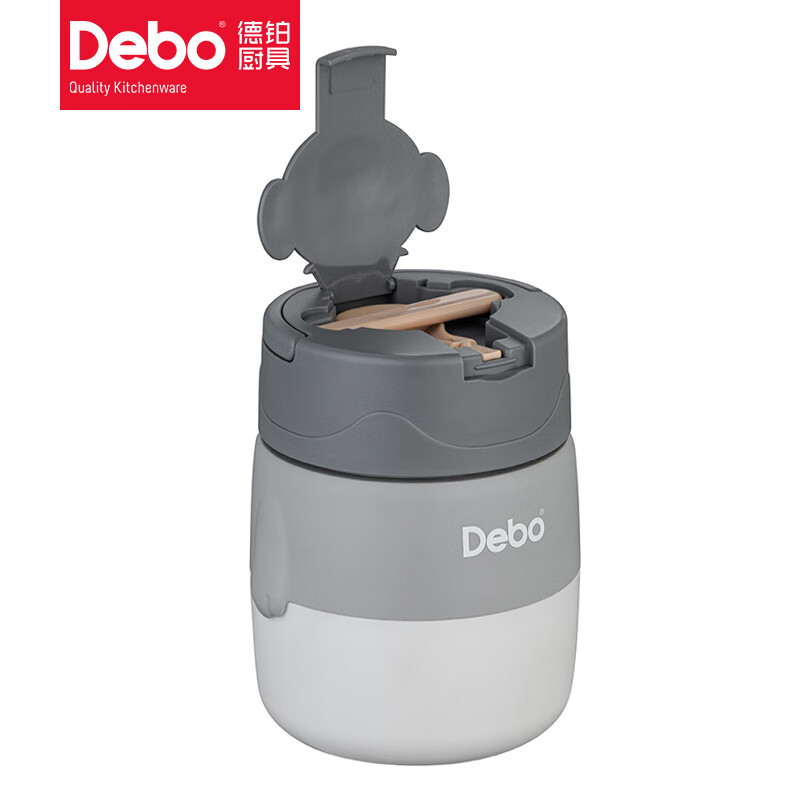 饭盒 不锈钢 DEBO德铂/DEBO德铂 DEP-DS379 1层 500ml 灰色高清大图