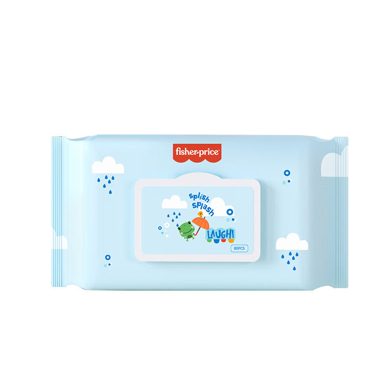 费雪(Fisher Price) 80抽翻盖湿巾(4包装)FP-ZJD702