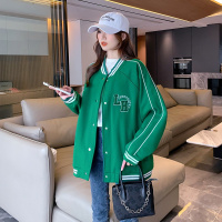 唐狮 |秋冬季外套女新款韩版宽松左胸字母棒球服外套休闲百搭潮