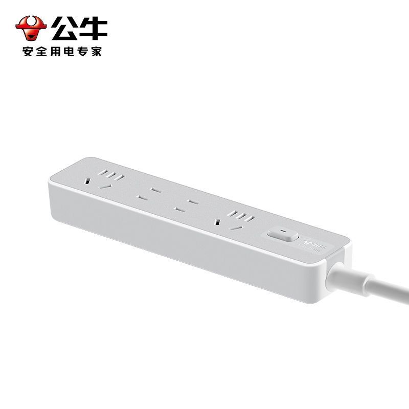 公牛(bull)GN-Z1221T全长3米四插位插座插排带线多功能家用拖接线板宿舍排插多孔位延长线插线板