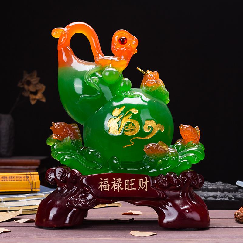 美帮汇貔貅葫芦摆件工艺品家居摆设酒柜创意客厅装饰品开业礼品高清大图