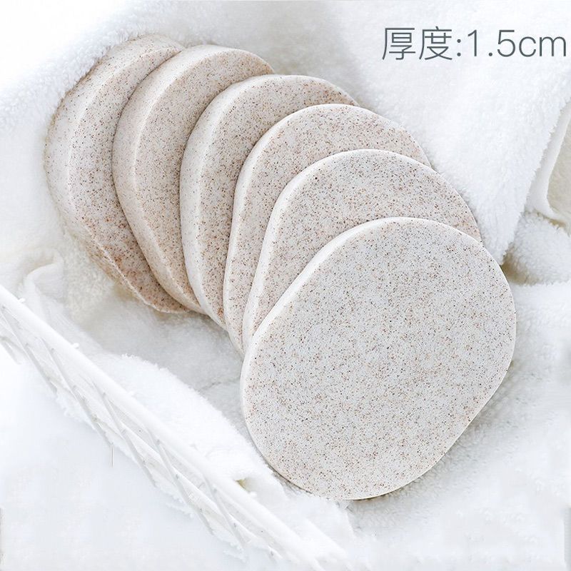 木浆棉洗脸扑蜂窝洁面扑加厚圆形海绵卸妆棉片大孔温和深层清洁 15mm木浆洗脸扑[2片装]