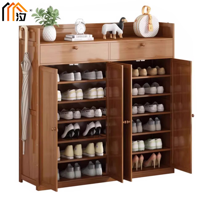 汐 木质鞋柜 四门 个高清大图