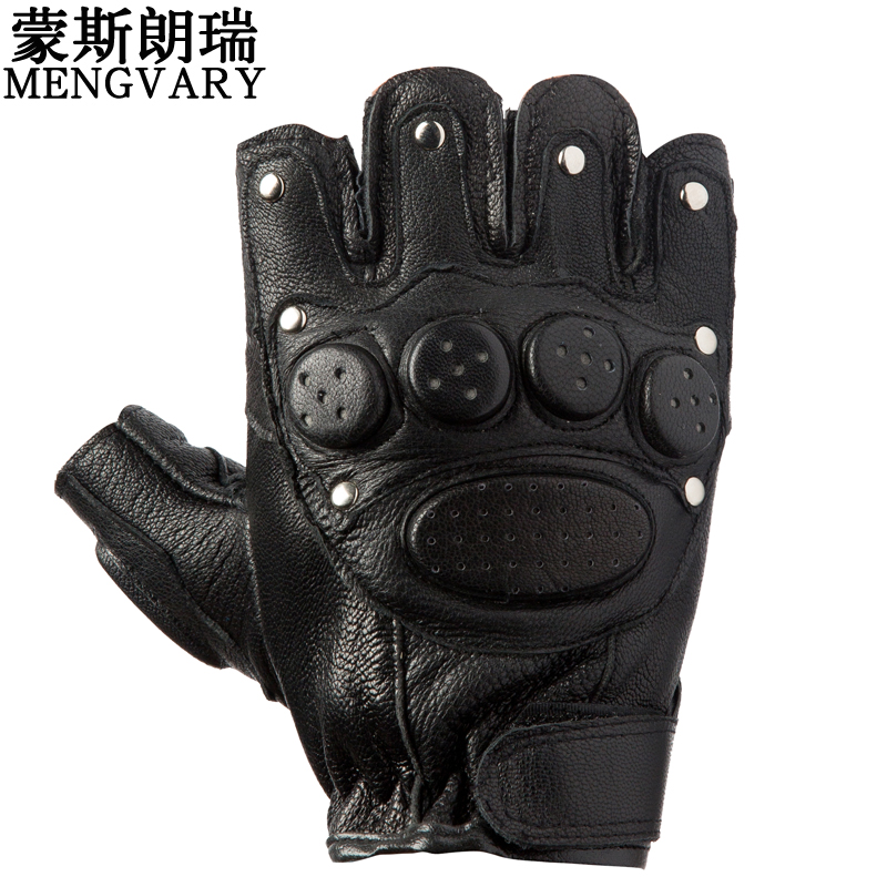 蒙斯朗瑞男士手套半指皮手套军迷训练战术手套户外山地车运动登山骑行摩托车手套男机车高清大图
