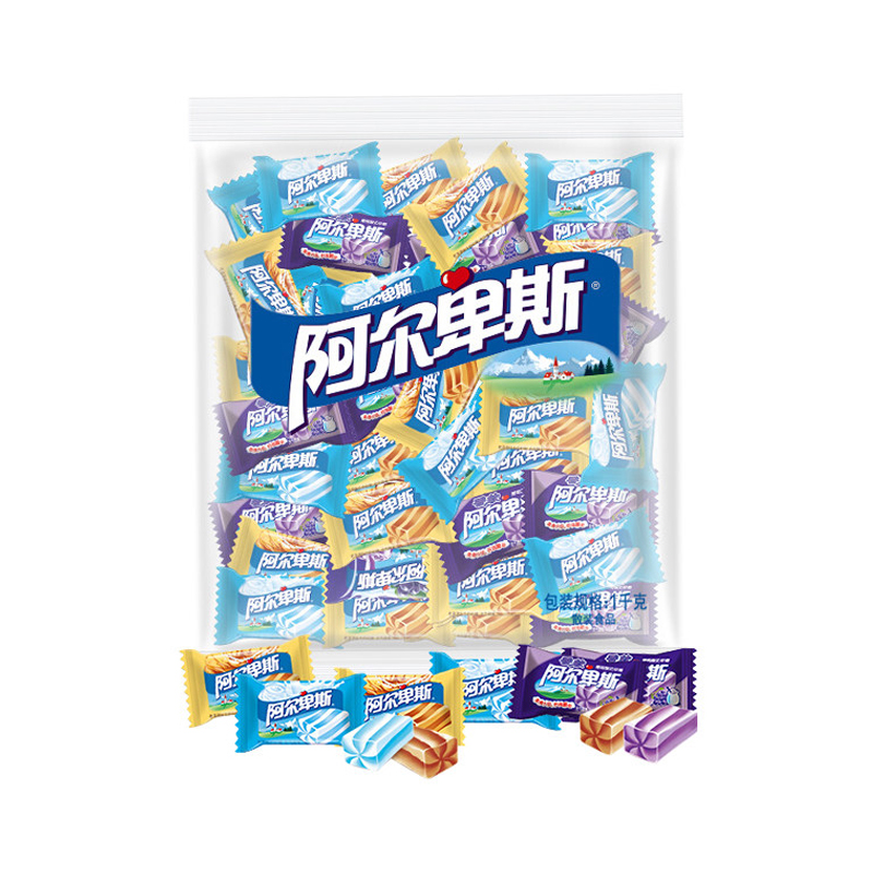 阿尔卑斯(ALPENLIEBE)奶糖 阿尔卑斯充气软糖混合装1kg袋装婚庆结婚喜糖高清大图