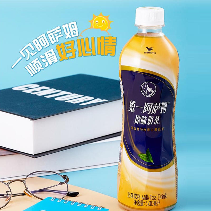 统一阿萨姆奶茶500ml*15瓶装整箱发红茶原味下午茶饮料饮品高清大图