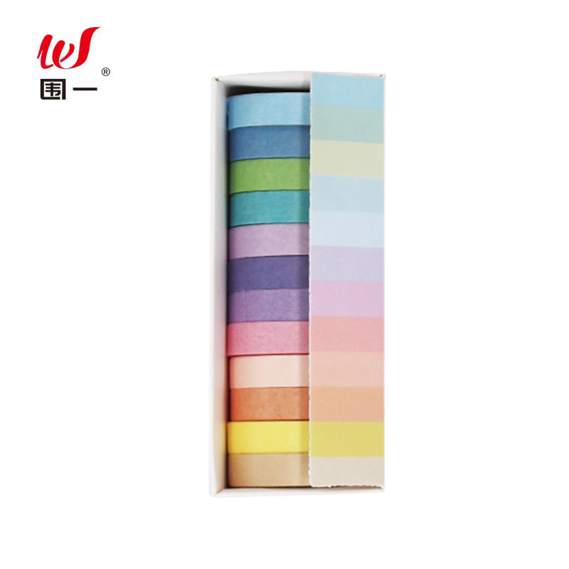 围一 彩色纸胶带 长2M*宽7.5MM-12色窄款 卷高清大图