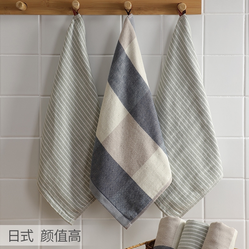 日式擦手巾挂式吸水纯棉厨房搽手毛巾卫生间浴室抹手布 清新绿2条 34x34cm视频介绍_日式擦手巾挂式吸水纯棉厨房搽手毛巾卫生间浴室抹手布 ...