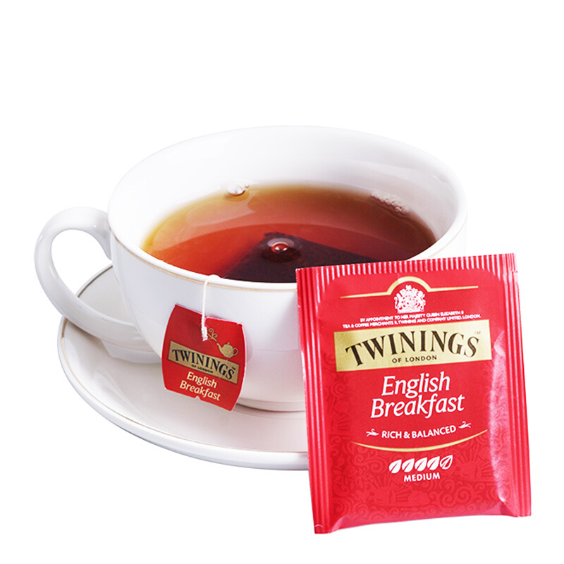 波兰进口 川宁(TWININGS) 茶叶红茶茶包 英国川宁英式早餐红茶 10包*2g 20g/盒