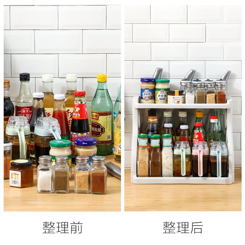 厨房用品收纳 落地多层省空间置物架 多功能调味料菜刀收纳架收纳层架 三维工匠高清大图