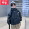 可莉允男童秋冬工装夹克棉服2022新款儿童加厚冬装男孩冬季韩范夹棉外套