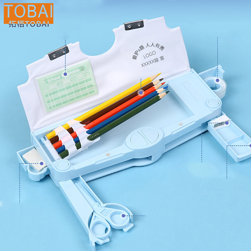 拓栢路外宣传文具盒含文具可定宣传词 TBW-3C 个高清大图