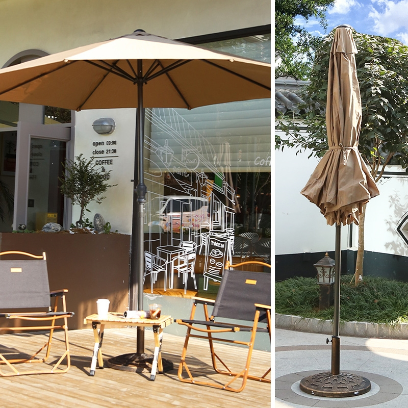 古达户外遮阳伞商用太阳伞庭院伞咖啡店外摆伞露天沙滩伞休闲室外大伞
