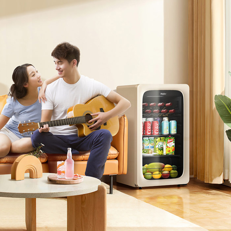 海尔(Haier)92升冰吧 酒柜 冷藏冰箱 冰柜 冷柜 饮料柜 LC-92LH9EY1高清大图