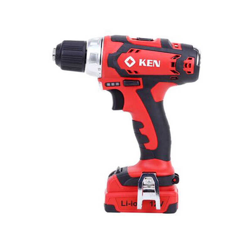 锐奇KEN 锂电充电钻(双电双速)配2电1充 12V/2.5AH 塑箱&BL6212H
