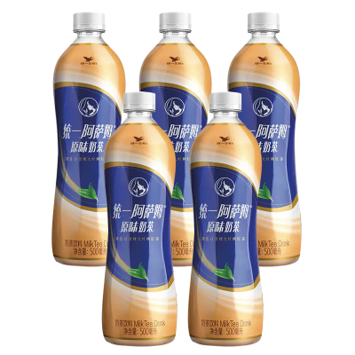 统一 阿萨姆奶茶 奶茶饮料 500ml*5瓶装