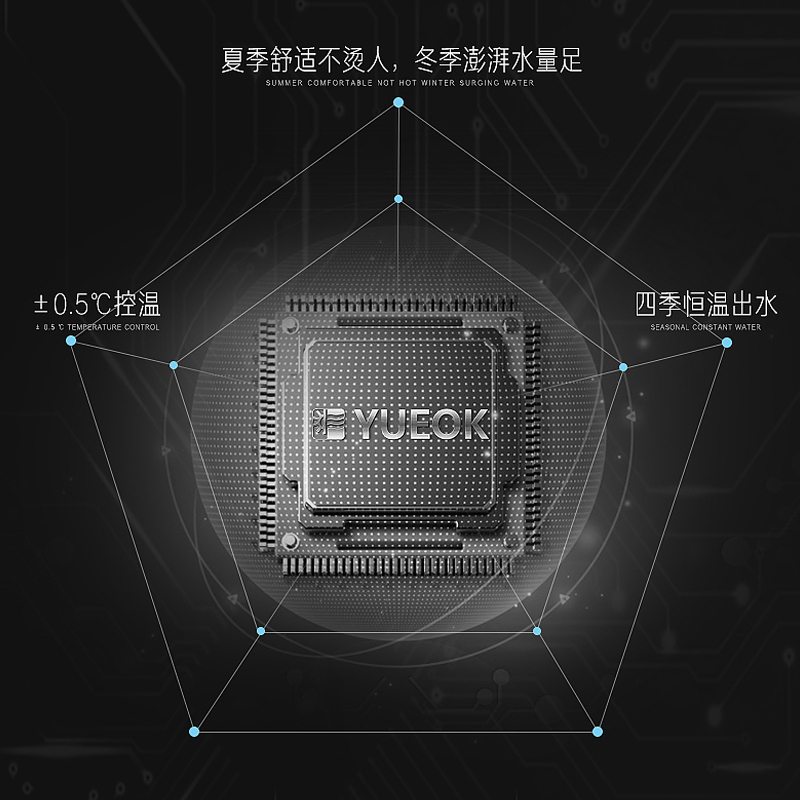 YUEOK 约克出品 智能恒温即热式电热水器Q9家用小型速热免储水智能语音控制8500W