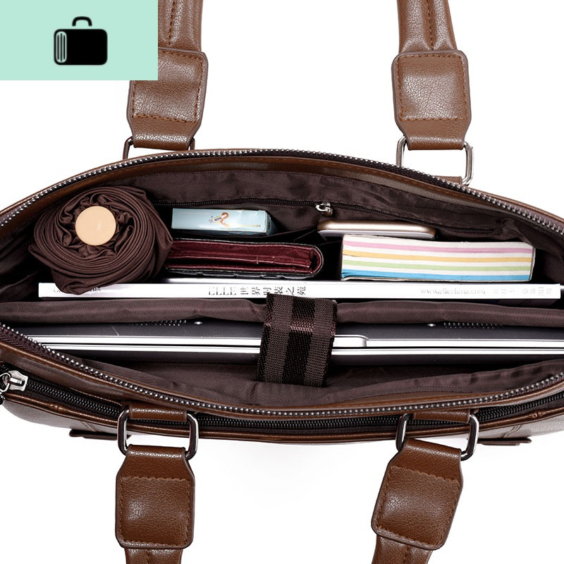 精品男包商务包男士包包横款手提包单肩包男公文包多功能电脑包new