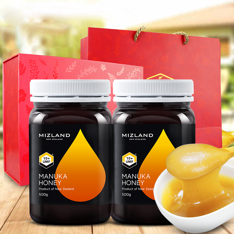 麦卢卡蜂蜜 原装进口 新西兰蜂蜜 蜜滋兰UMF麦卢卡蜂蜜10+500g两瓶礼盒装1000g 滋补蜂蜜 其他