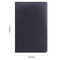 得力(deli) 7903-80页-48K 商务经典皮面本 会议 记事本 笔记本子(黑) 5本装