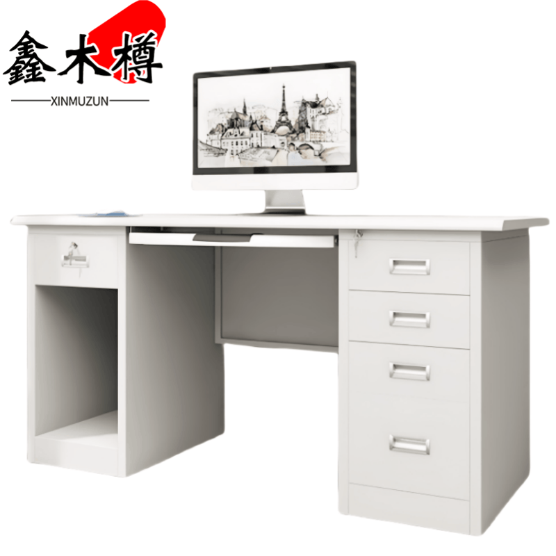 鑫木樽职员桌1400*700*740mm张高清大图