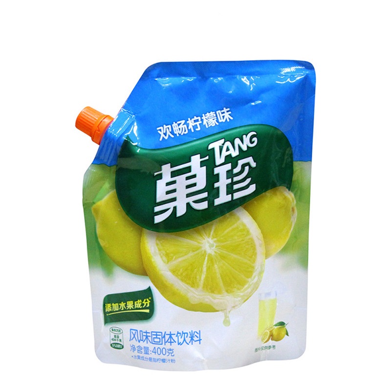 菓珍果味冲饮固体饮料壶嘴装欢畅柠檬味400g/袋 亿滋出品