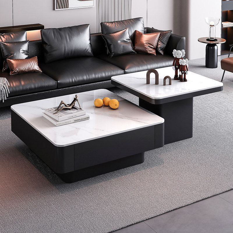 沃灏 茶几组合（主几：900*900*400 边几：600*600*500）高清大图