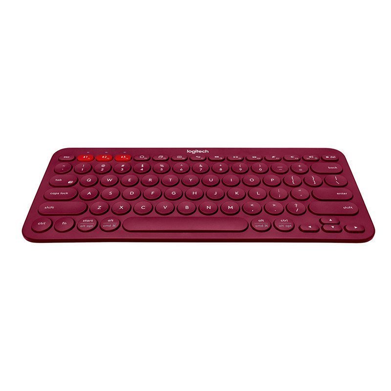 罗技(Logitech)K380无线蓝牙键盘多功能便携智能蓝牙安卓苹果电脑手机 多设备蓝牙键盘 红色
