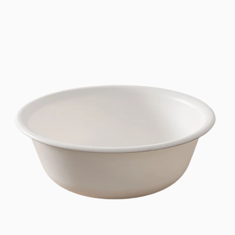 芳美达 透明白色加厚塑料脸盆 中号 单个装 白色