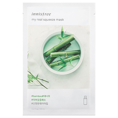[珍萃鲜活保湿]innisfree 悦诗风吟 真萃鲜润面膜-竹子 20毫升/片