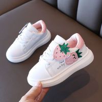 女童鞋子春夏幼儿园六一儿童节小白鞋轻便运动鞋软底板鞋 31码内长19CM 粉红色